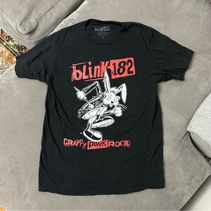 BLINK 182 Bunny T-Shirt Unisex Medium Black Crappy Punk Rock Band Fits Small